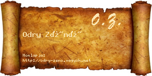 Odry Zénó névjegykártya